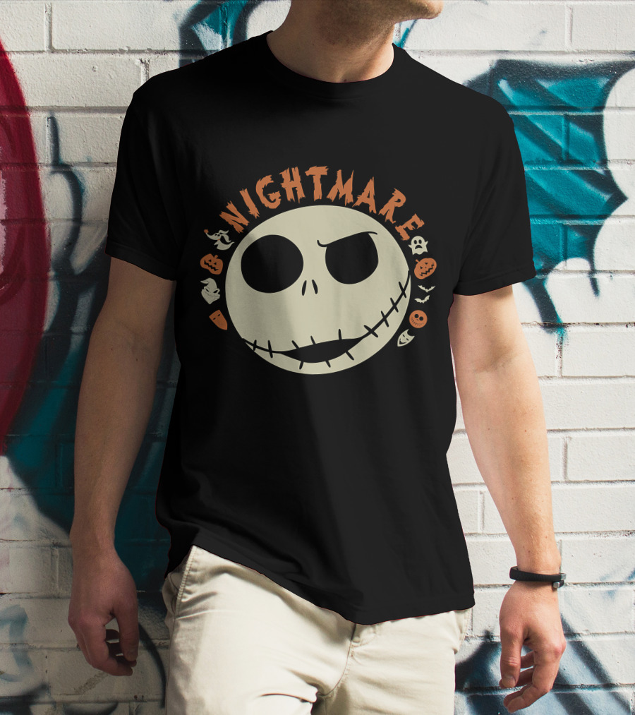 The Nightmare Before Christmas Jack Skellington Halloween Face T-Shirt