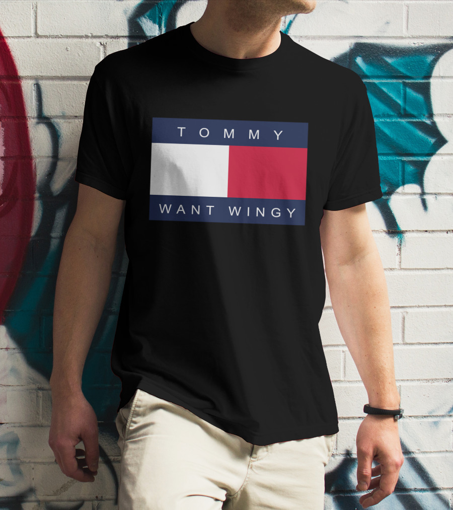 TOMMY WANT WINGY Red White Blue T-Shirt