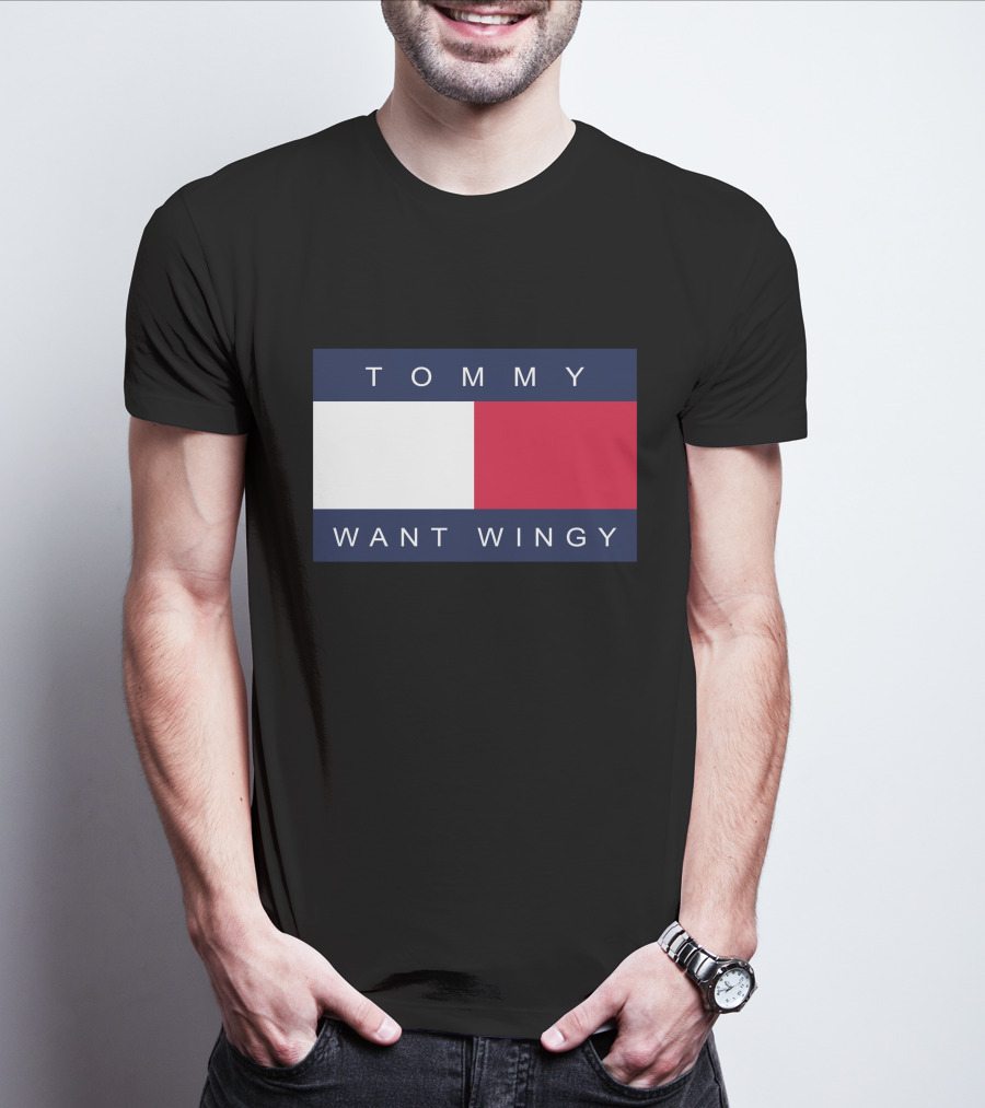 TOMMY WANT WINGY Red White Blue T-Shirt