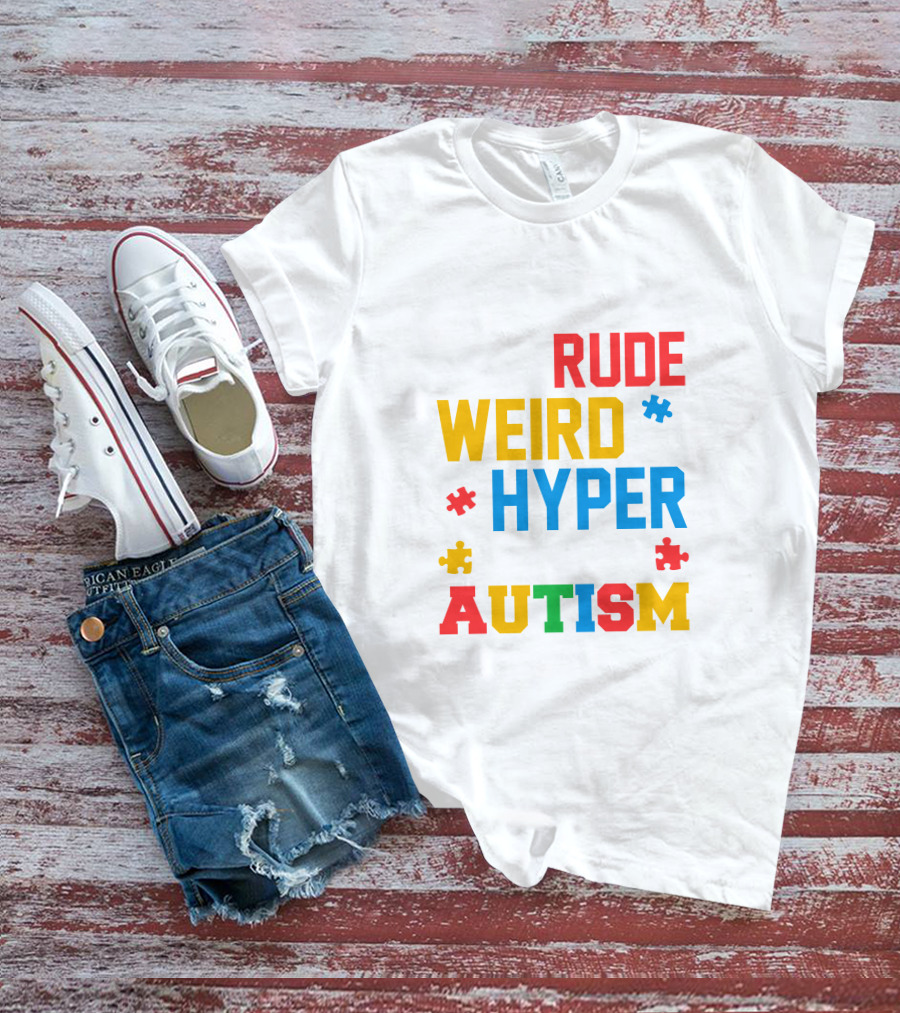 Rude Weird Hyper Autism Puzzle Pieces T-Shirt