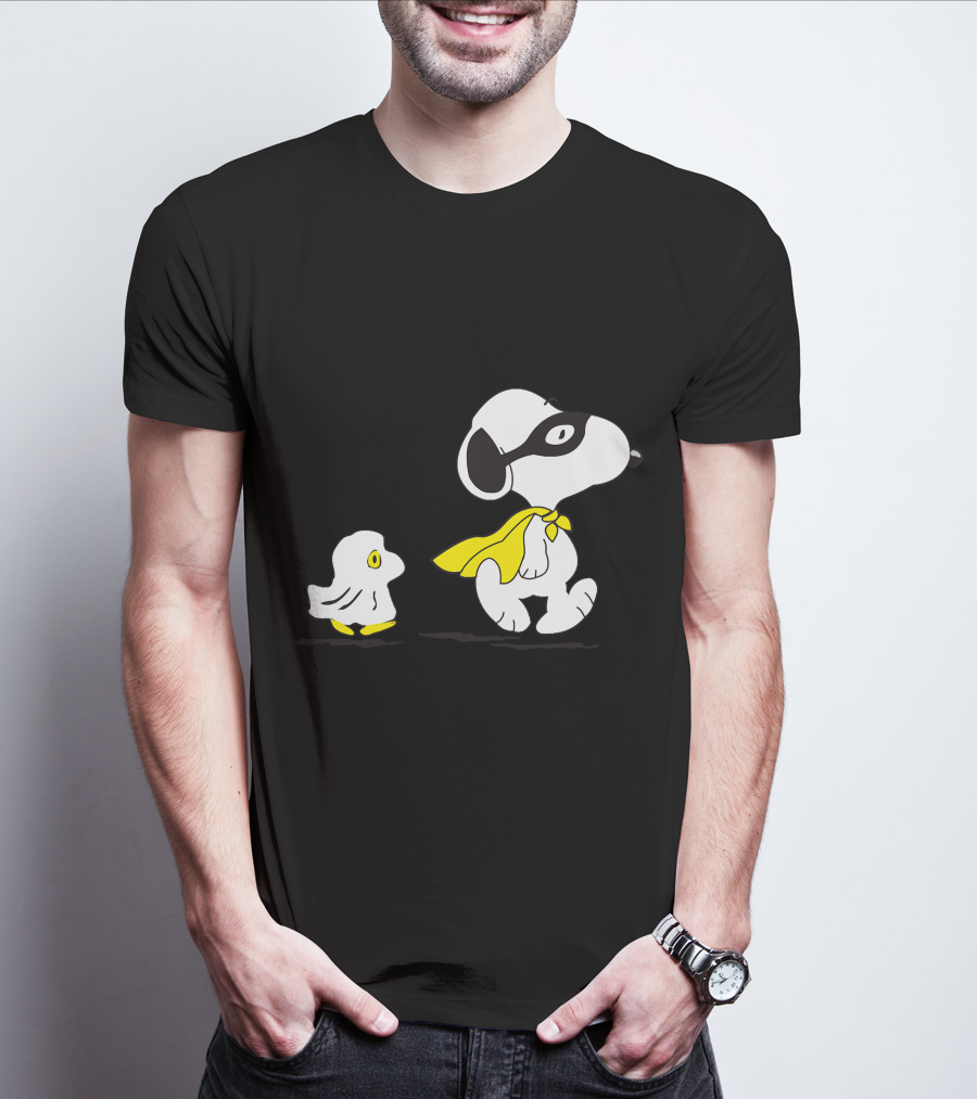 Snoopy Superhero With Woodstock Sidekick T-Shirt