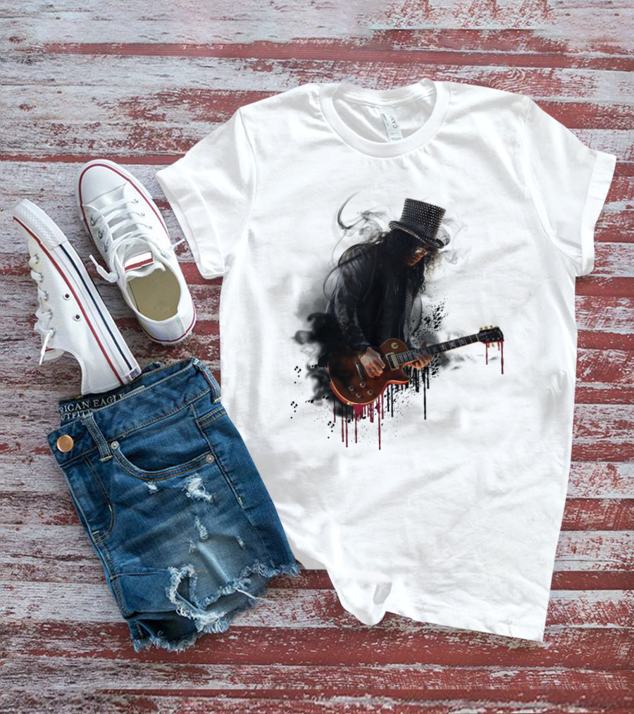 Guns N Roses Slash Heavy Metal Guitar Love Fans T-Shirt