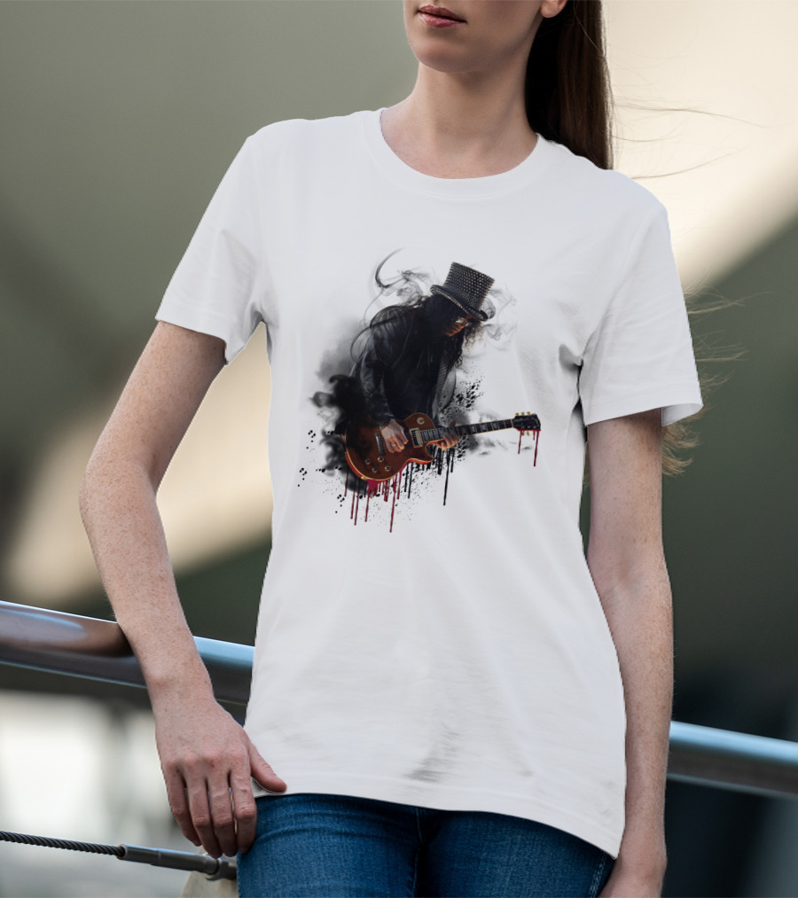 Guns N Roses Slash Heavy Metal Guitar Love Fans T-Shirt