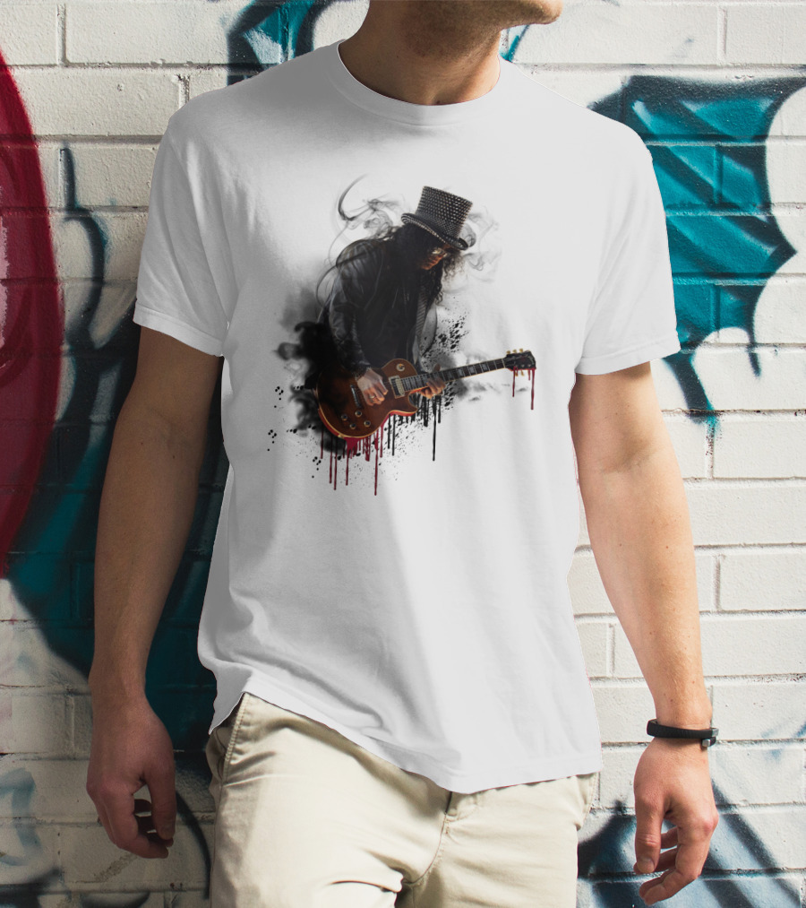 Guns N Roses Slash Heavy Metal Guitar Love Fans T-Shirt