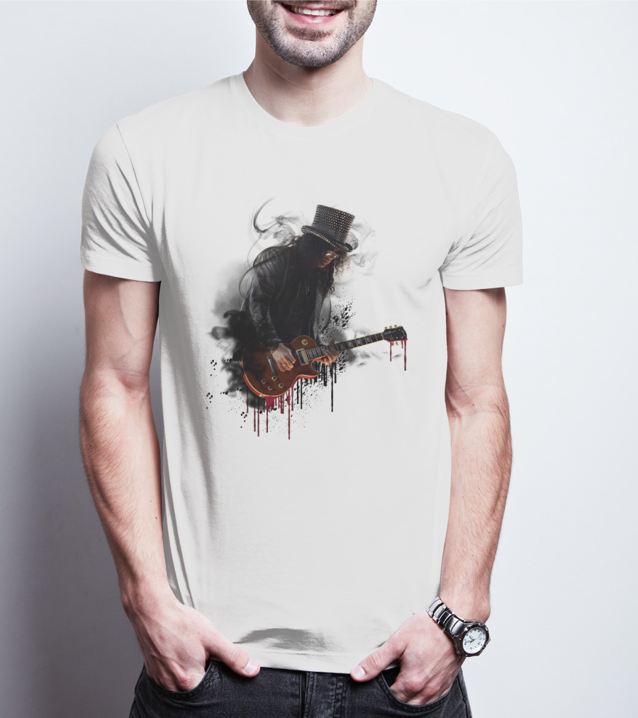 Guns N Roses Slash Heavy Metal Guitar Love Fans T-Shirt