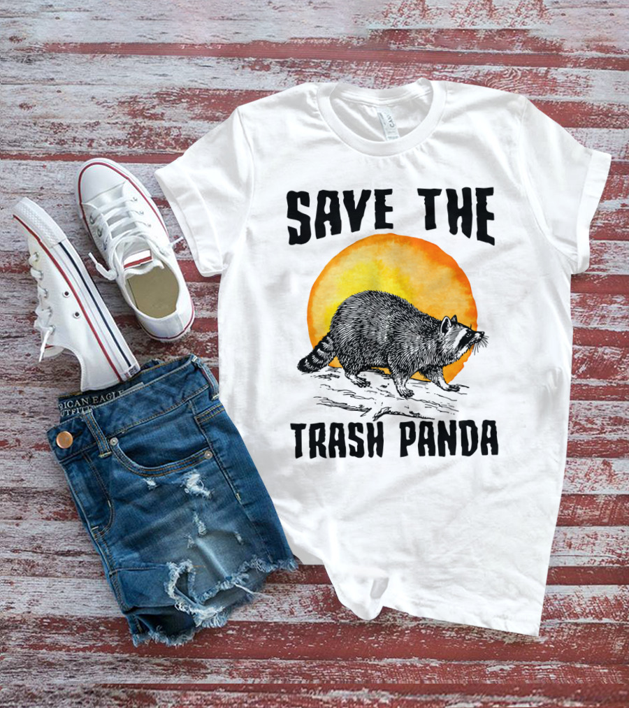 Save The Trash Panda Raccoon Raise Awareness Animal Conservation T-Shirt