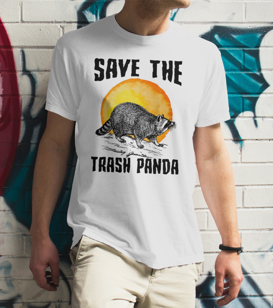Save The Trash Panda Raccoon Raise Awareness Animal Conservation T-Shirt