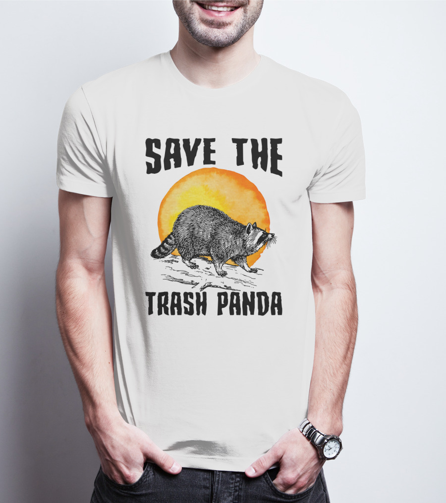 Save The Trash Panda Raccoon Raise Awareness Animal Conservation T-Shirt