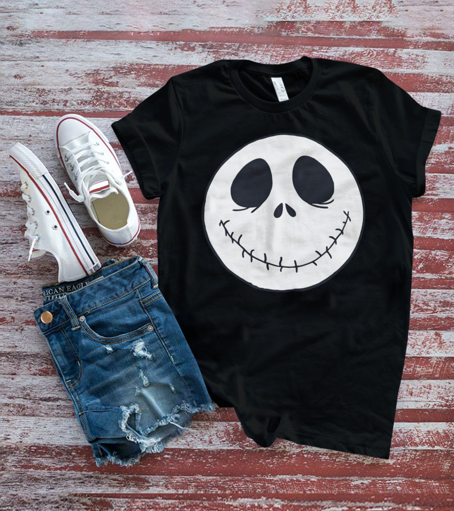 Jack Skellington Smiling Face Icon Nightmare Before Christmas T-Shirt