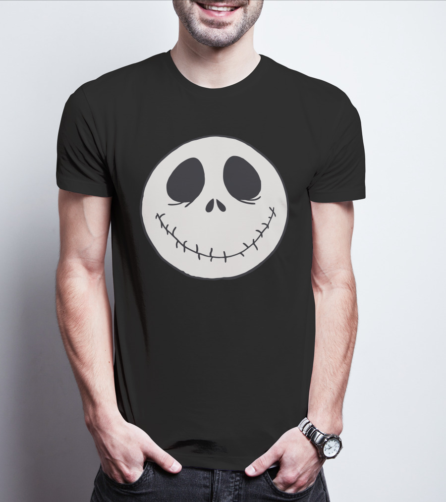 Jack Skellington Smiling Face Icon Nightmare Before Christmas T-Shirt