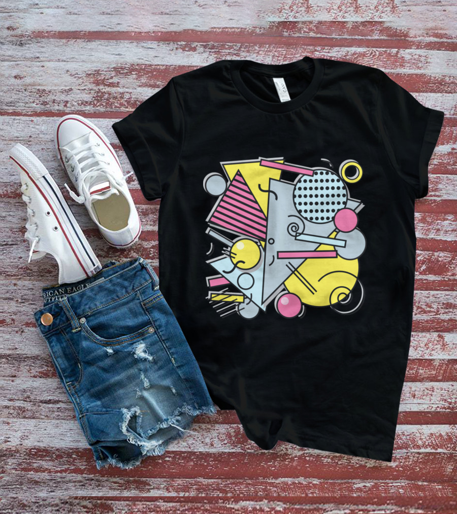 80s Memphis Geometric Abstract Shapes T-Shirt
