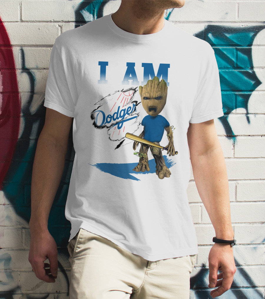I Am Groot Dodgers Baseball T-Shirt