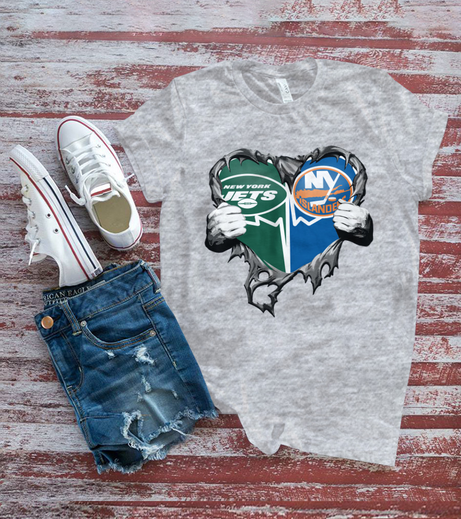 New York Jets And Islanders It’s In My Heart T-Shirt