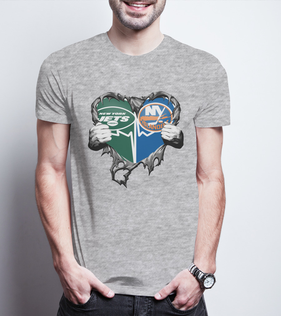 New York Jets And Islanders It’s In My Heart T-Shirt