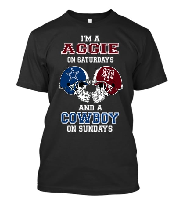 Texas A&M Aggie Saturdays And Dallas Cowboys Sundays Fan T-Shirt