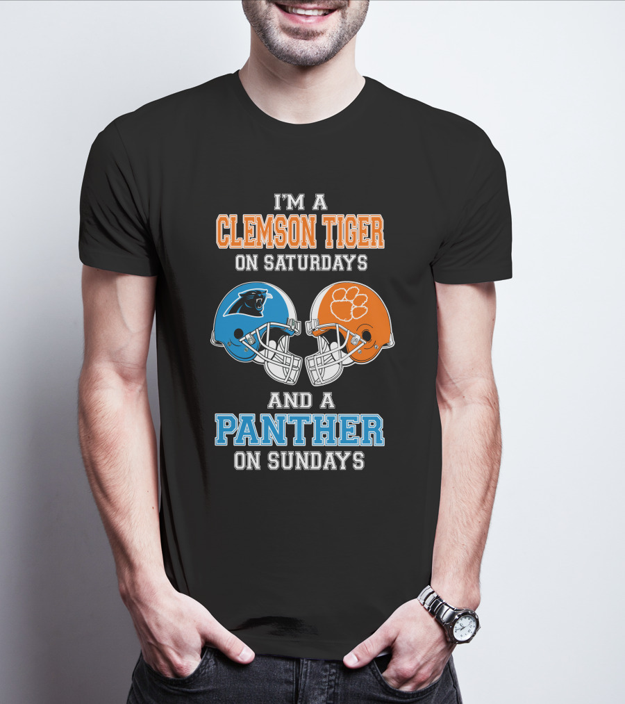 I'm A Clemson Tiger On Saturdays And A Panther On Sundays T-Shirt