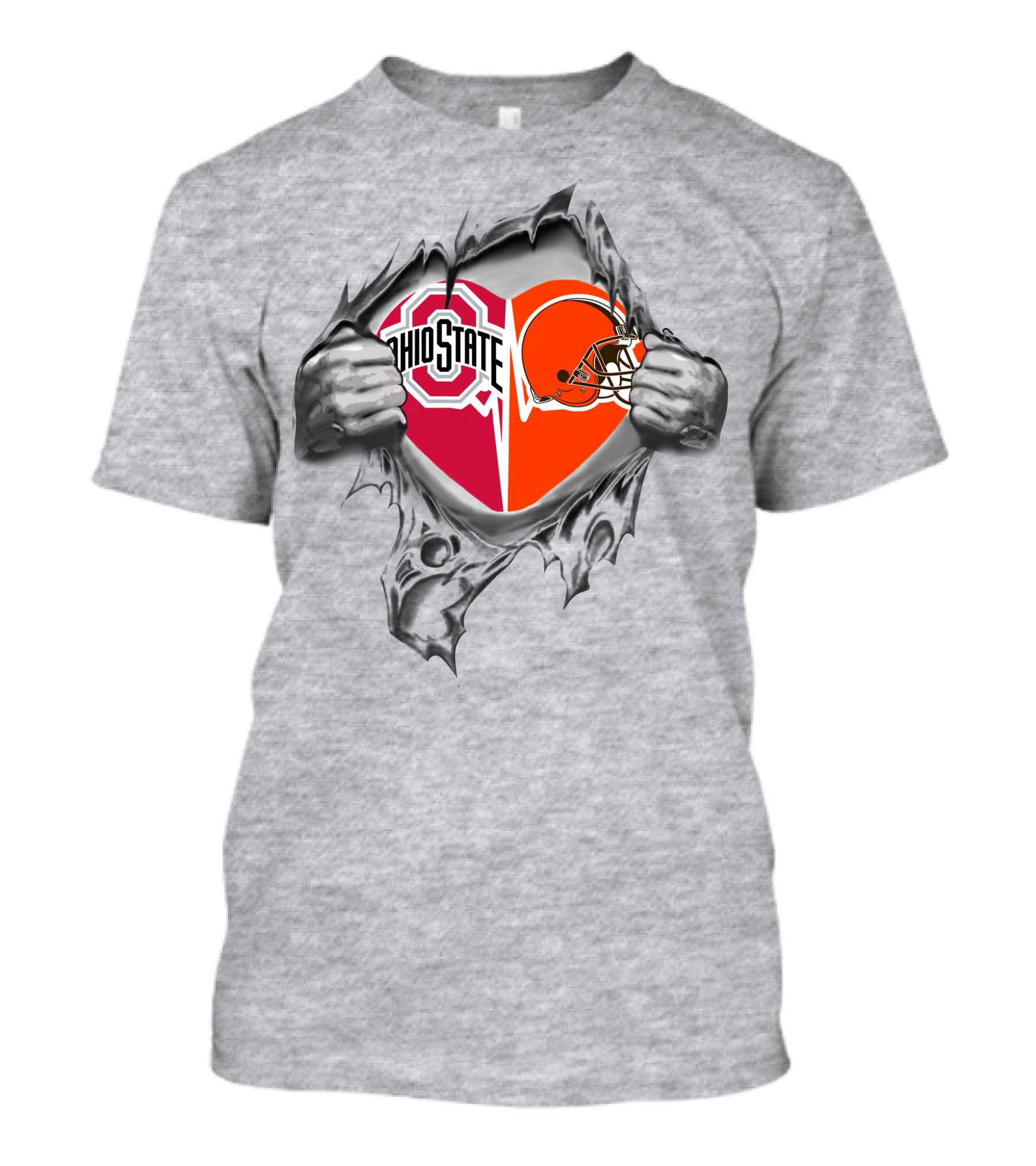 Ohio State Buckeyes Cleveland Browns Heart Inside My Heart T-Shirt