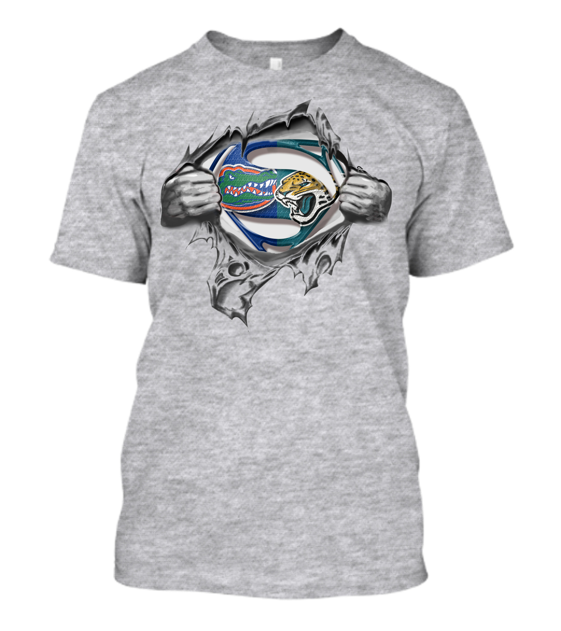 Jaguars Gators Superman Logo Mashup T-Shirt