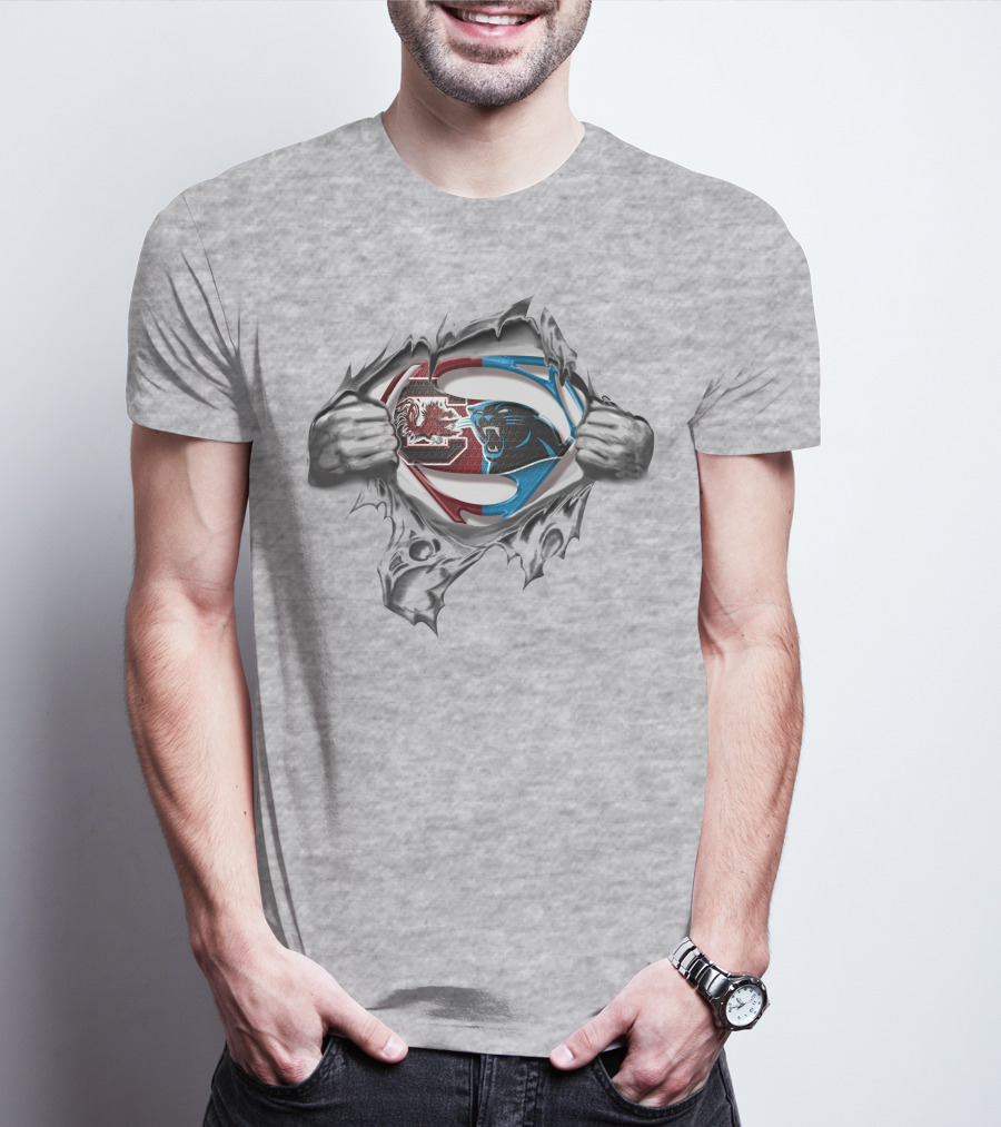 Panthers Gamecocks Superman T-Shirt