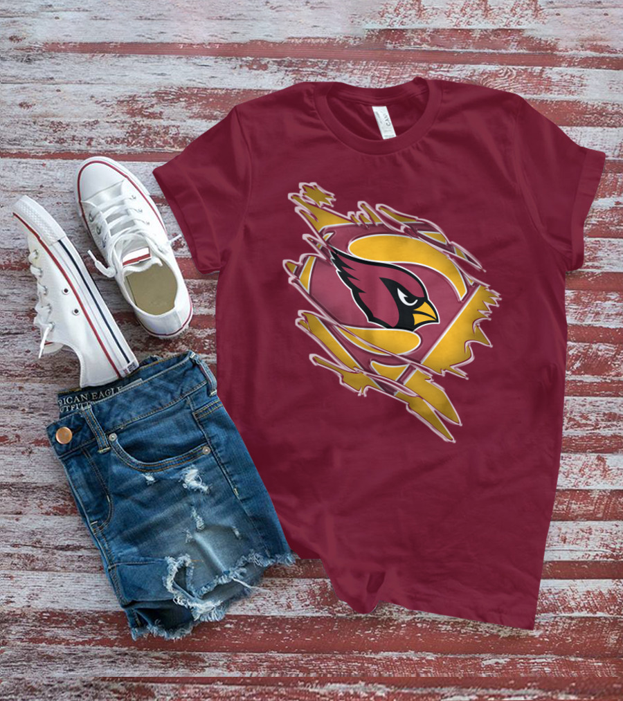Arizona Cardinals Superman Logo Mashup T-Shirt