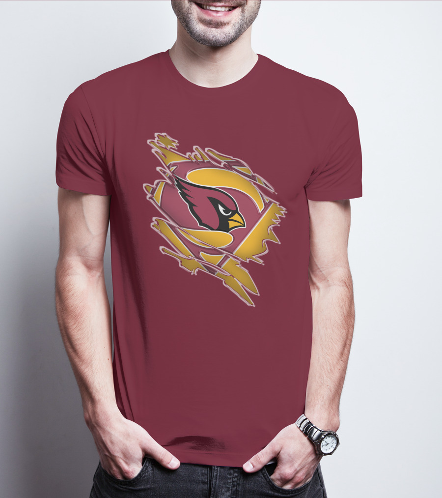 Arizona Cardinals Superman Logo Mashup T-Shirt