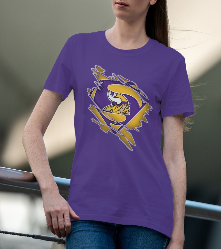 Minnesota Vikings Superman Logo Fusion T-Shirt