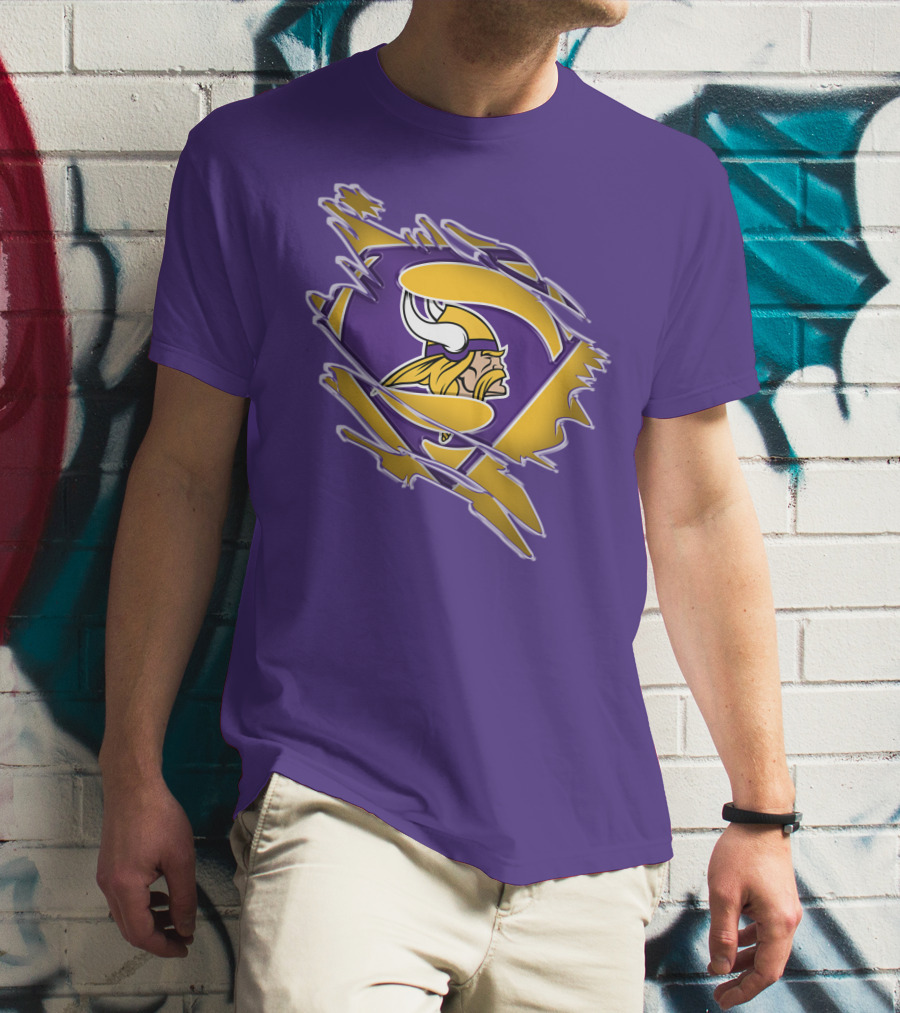 Minnesota Vikings Superman Logo Fusion T-Shirt