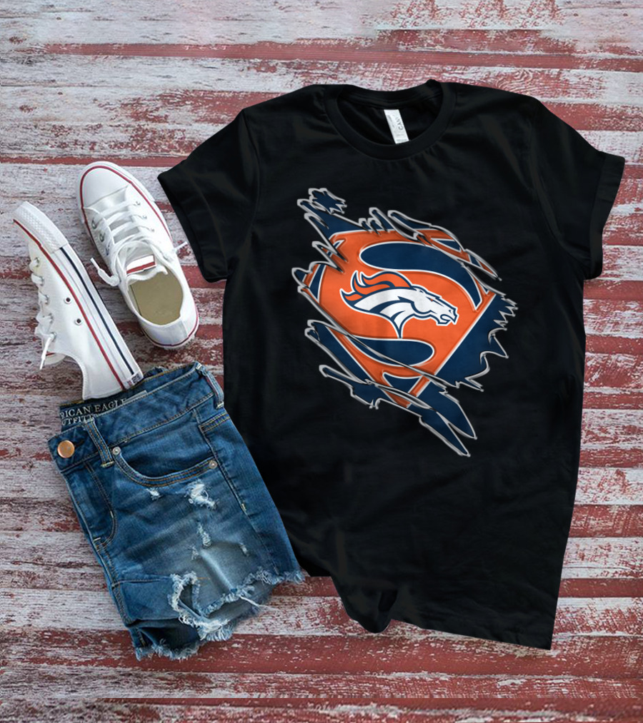 Denver Broncos Superman Logo Fusion T-Shirt