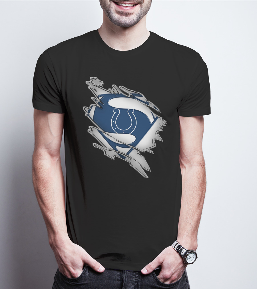 Colts Super Logo Tear Texture T-Shirt