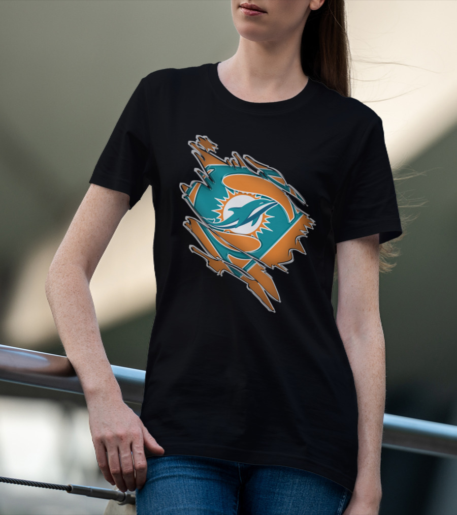 Miami Dolphins Superman Logo Fusion T-Shirt