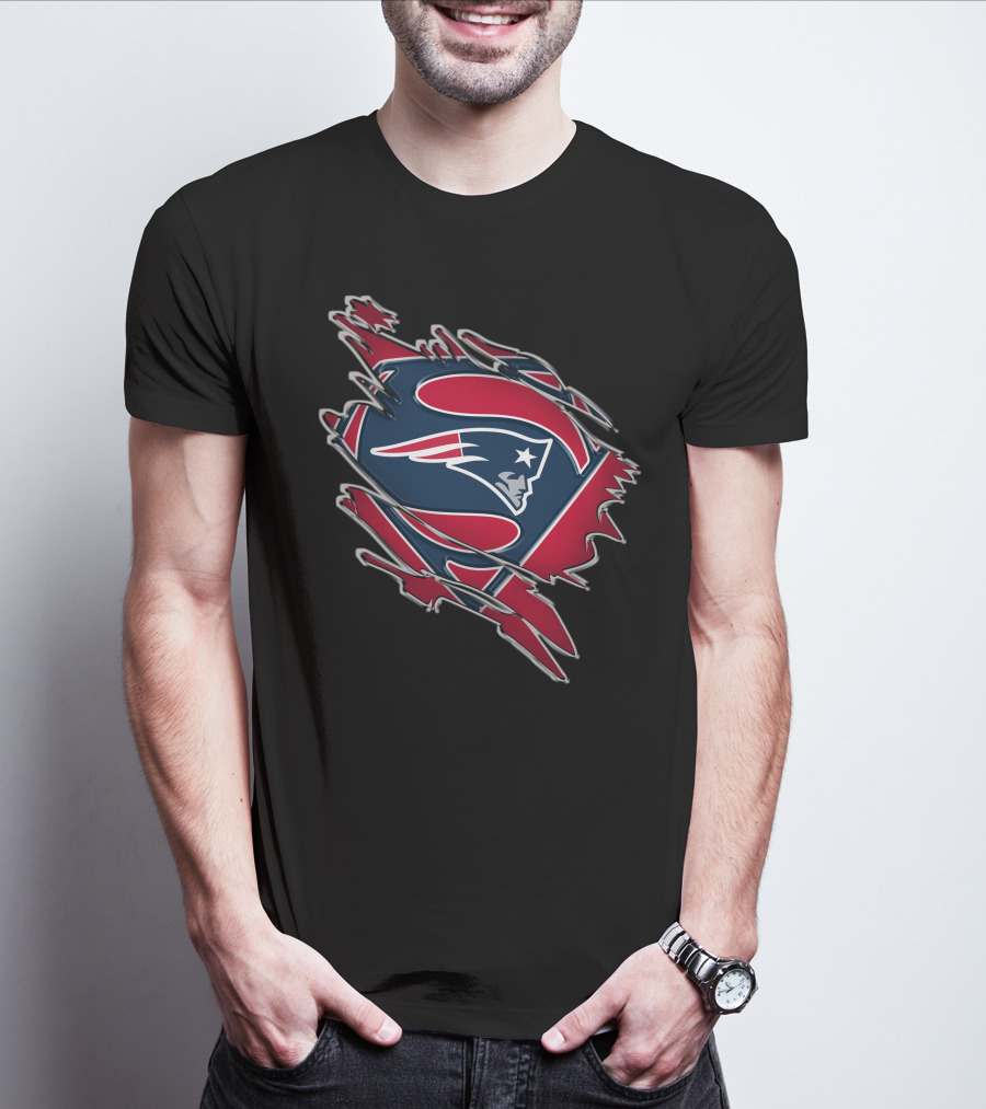New England Patriots Superman Logo Mashup T-Shirt