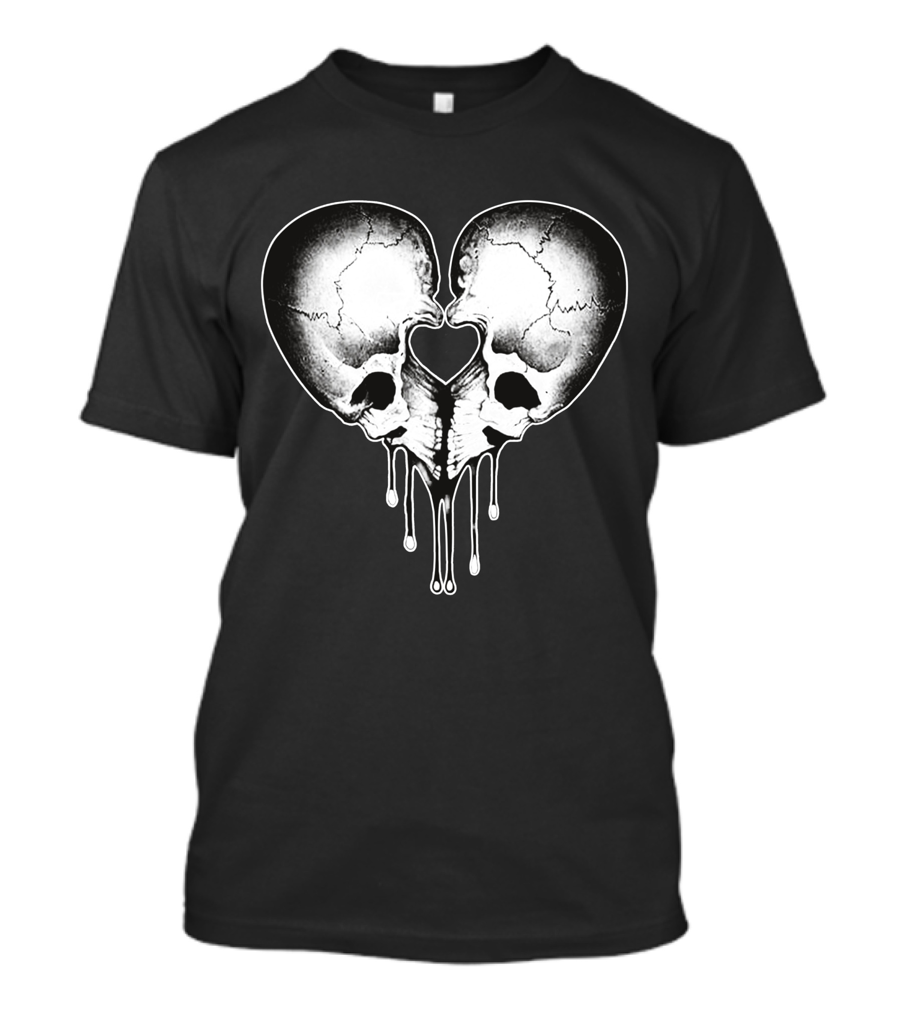 Skulls Love Heart Melting Faces T-Shirt