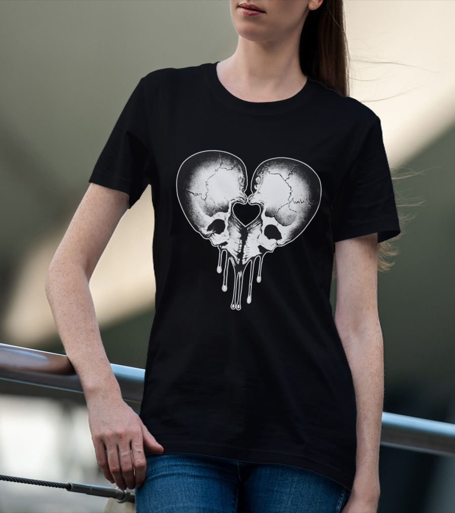 Skulls Love Heart Melting Faces T-Shirt