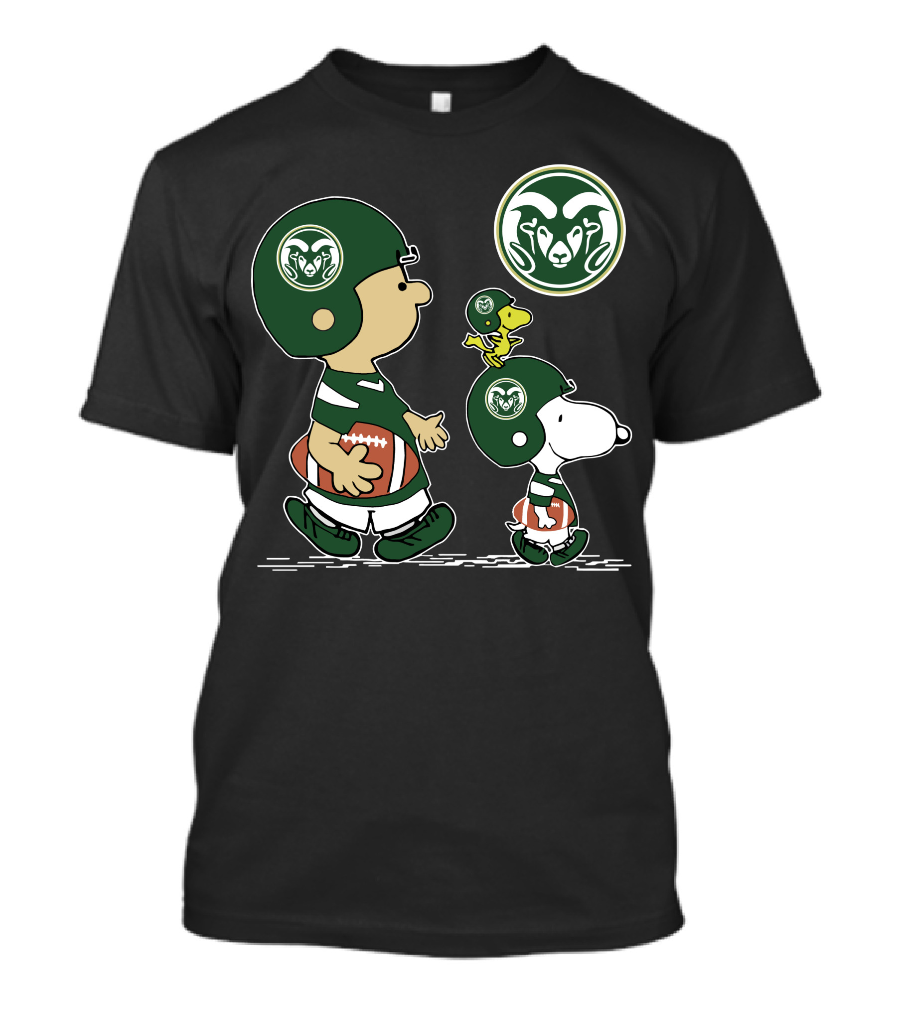 COLORADO STATE RAMS FOOTBALL CHARACTERS WITH HELMETS T-Shirt