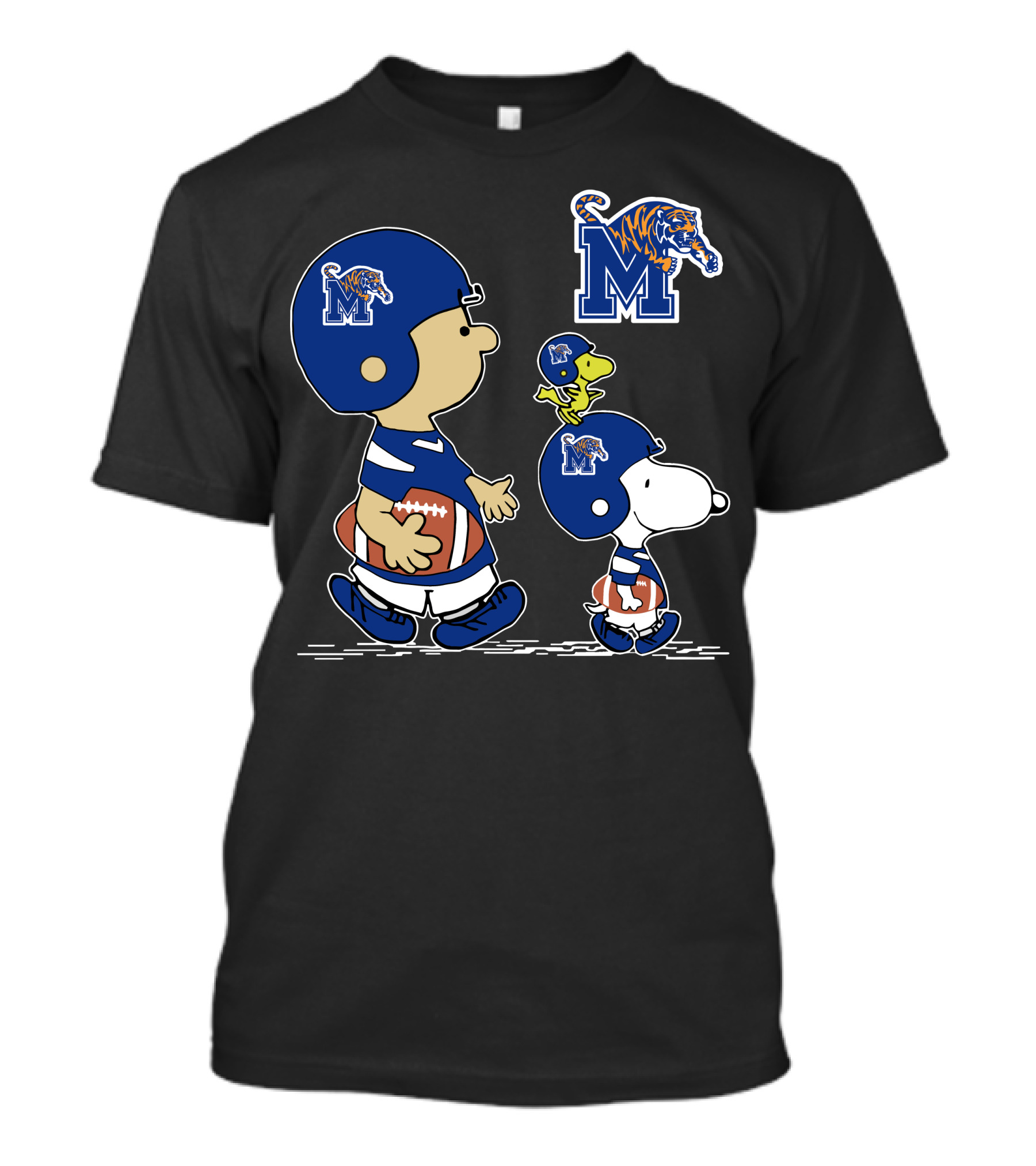 Memphis Tigers M Logo Football Characters T-Shirt