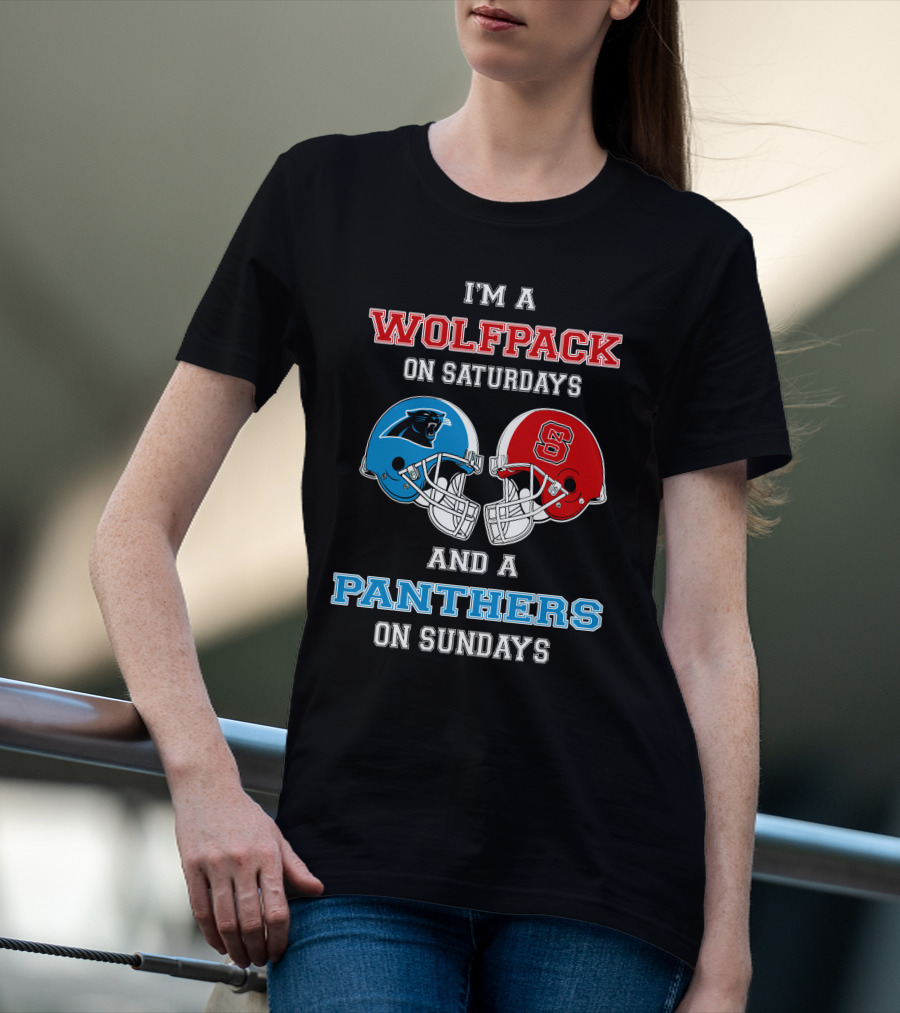 I'm A Wolfpack On Saturdays And A Panthers On Sundays T-Shirt