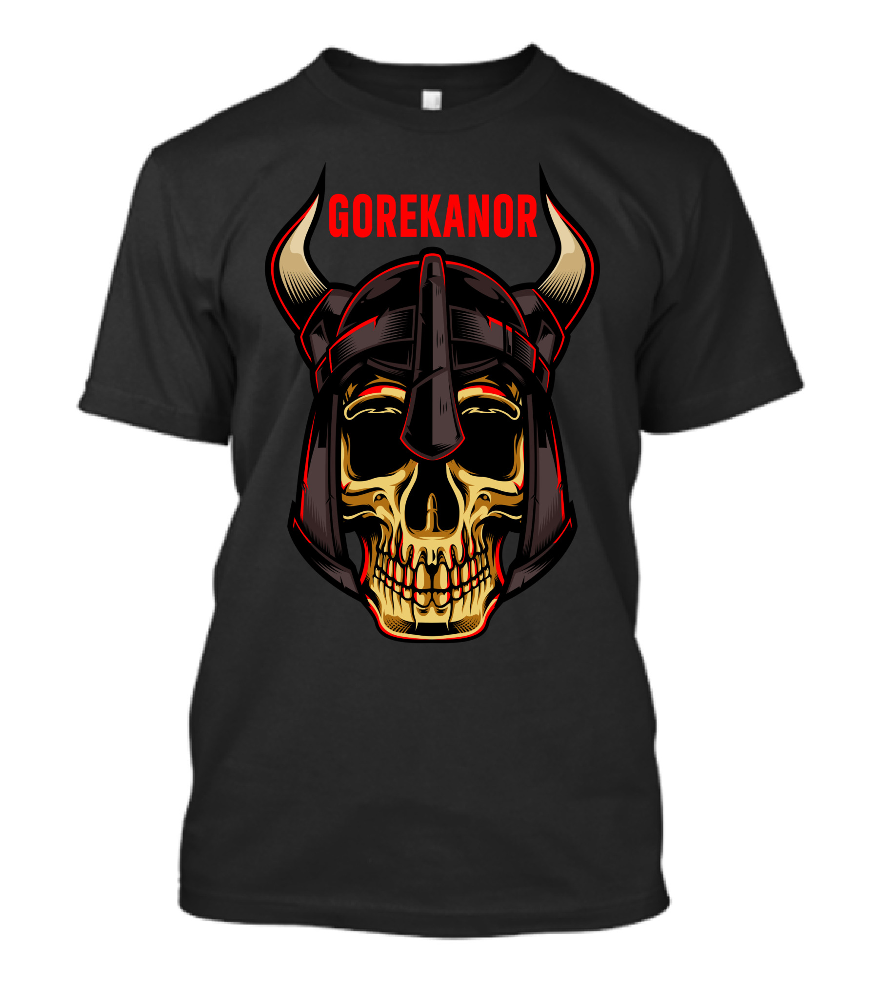 Gorekanor Skull Viking Helmet With Horns T-Shirt