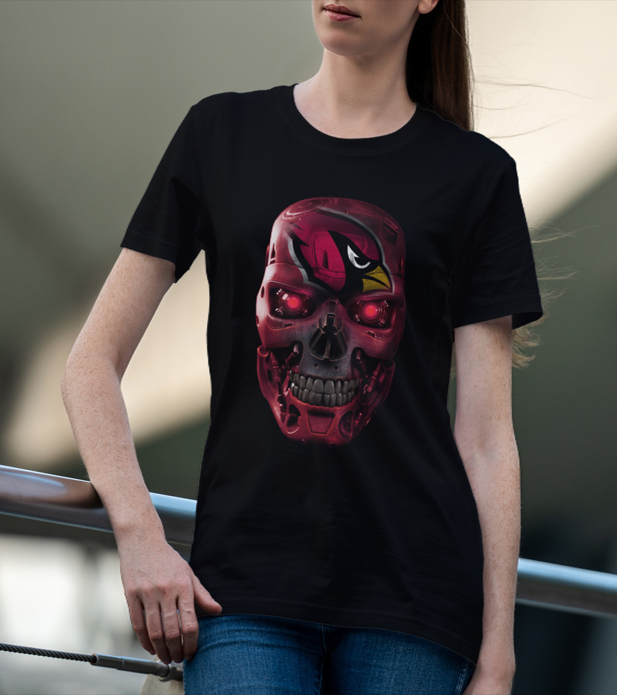 SKULL ROBOT ARIZONA CARDINALS RED T-Shirt