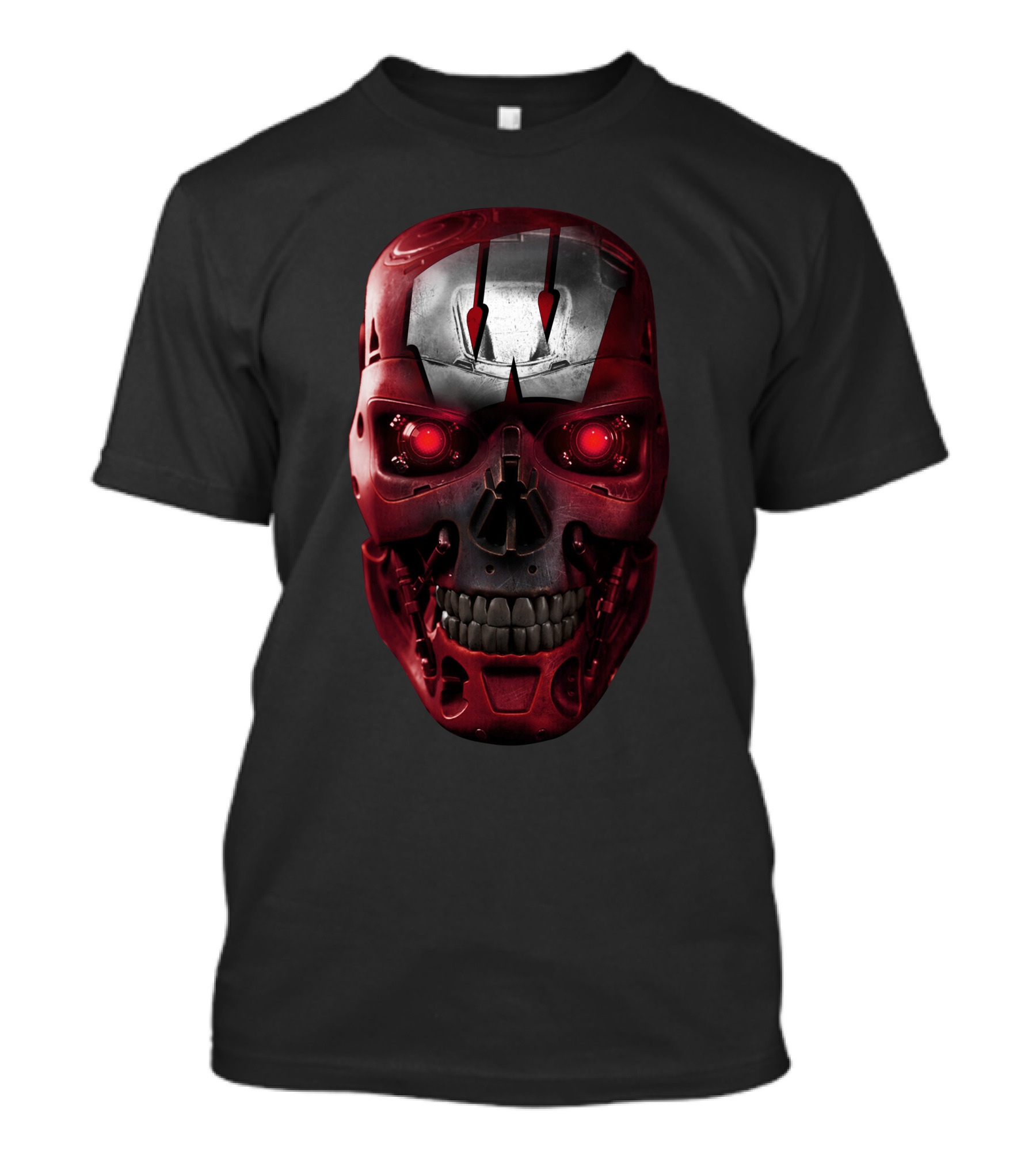 Skull Badgers Iron Man Terminator Crossover Helmet T-Shirt