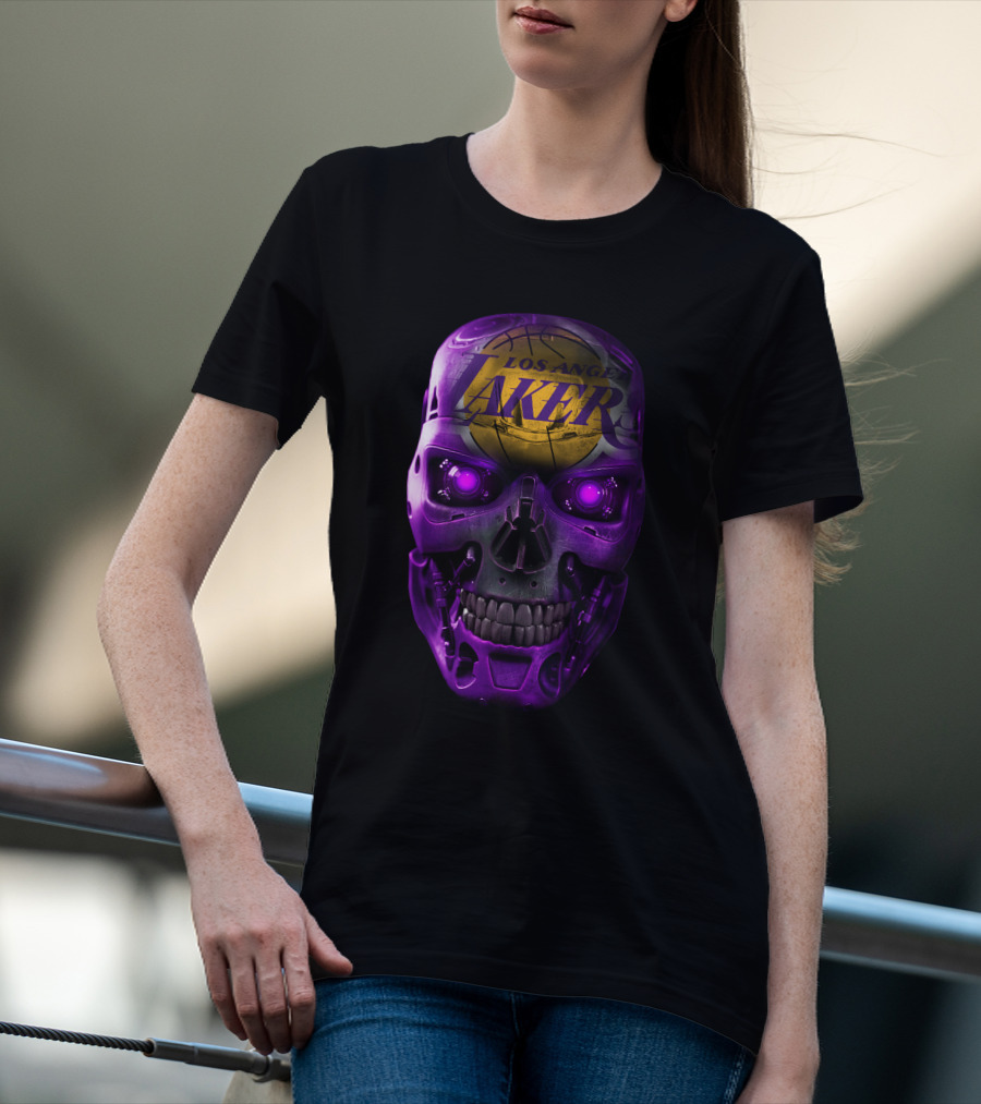 Los Angeles Lakers Purple Skull T-Shirt