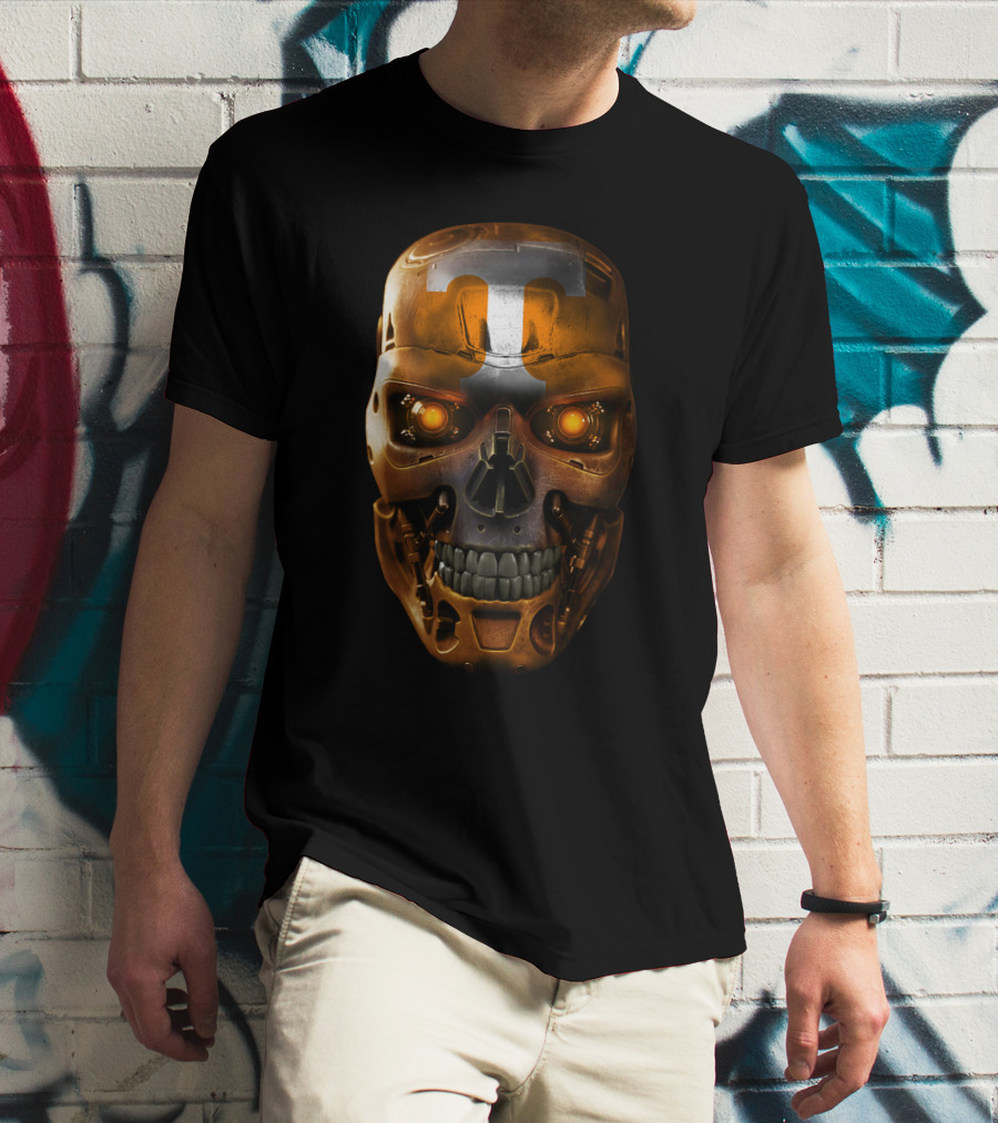 SKULL VOLUNTEERS TERMINATOR TENNESSEE FOOTBALL AI T-Shirt