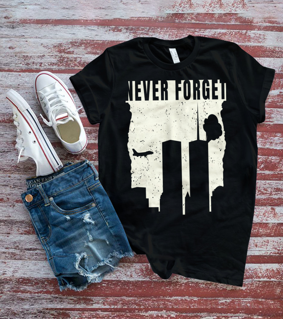 Never Forget 11Th Attacks Twin Towers Memorial T-Shirt