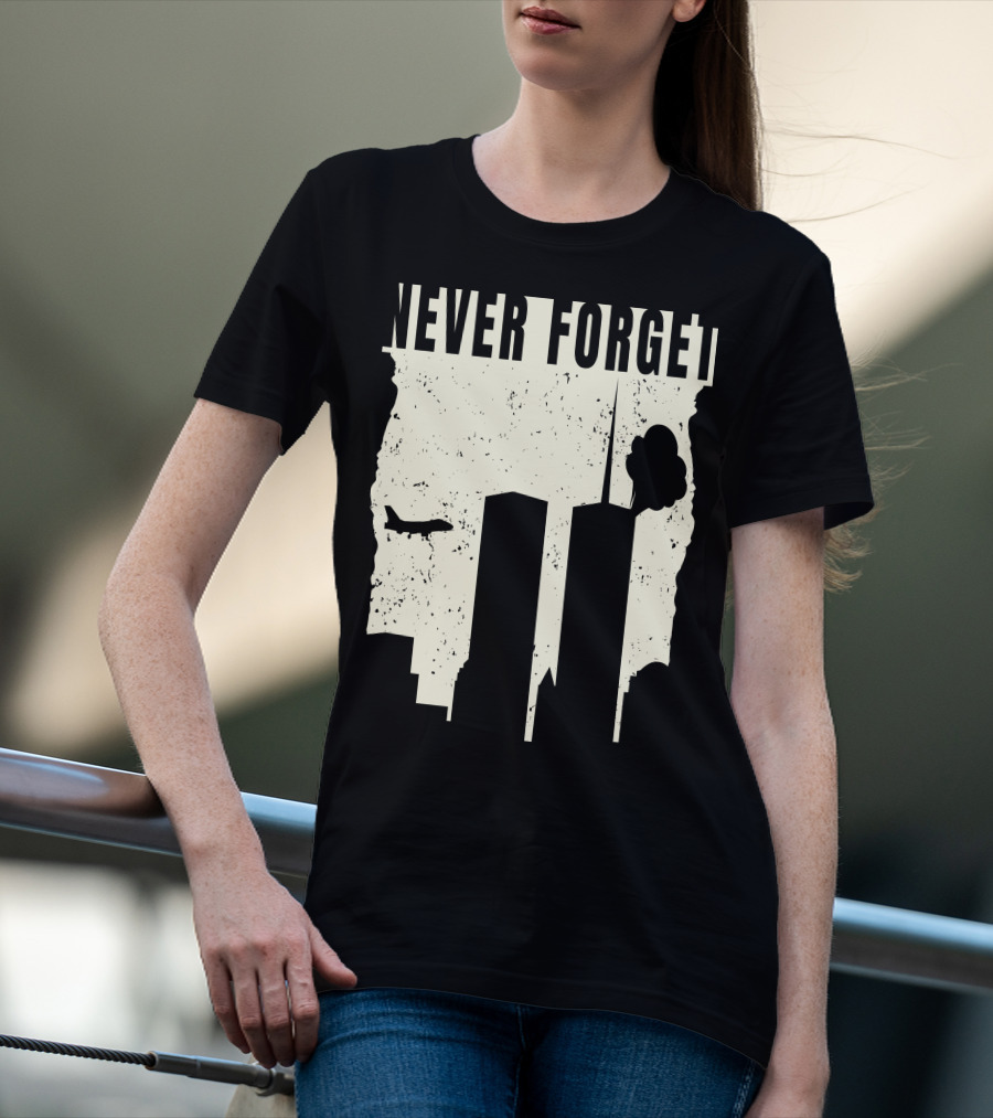 Never Forget 11Th Attacks Twin Towers Memorial T-Shirt