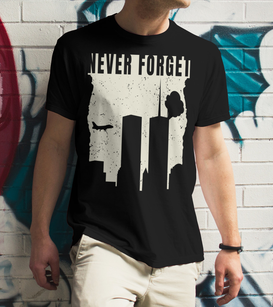 Never Forget 11Th Attacks Twin Towers Memorial T-Shirt