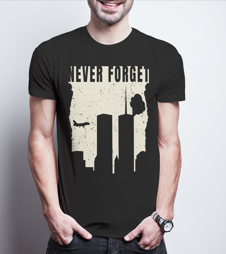 Never Forget 11Th Attacks Twin Towers Memorial T-Shirt