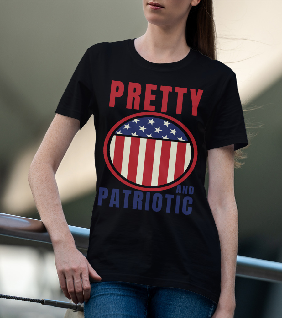Pretty And Patriotic USA Stars Stripes 9.11 T-Shirt