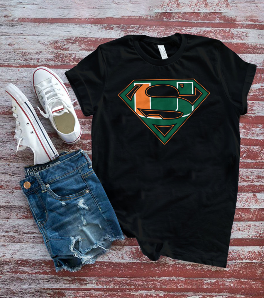 Super Man Hurricanes U Logo Diamond T-Shirt