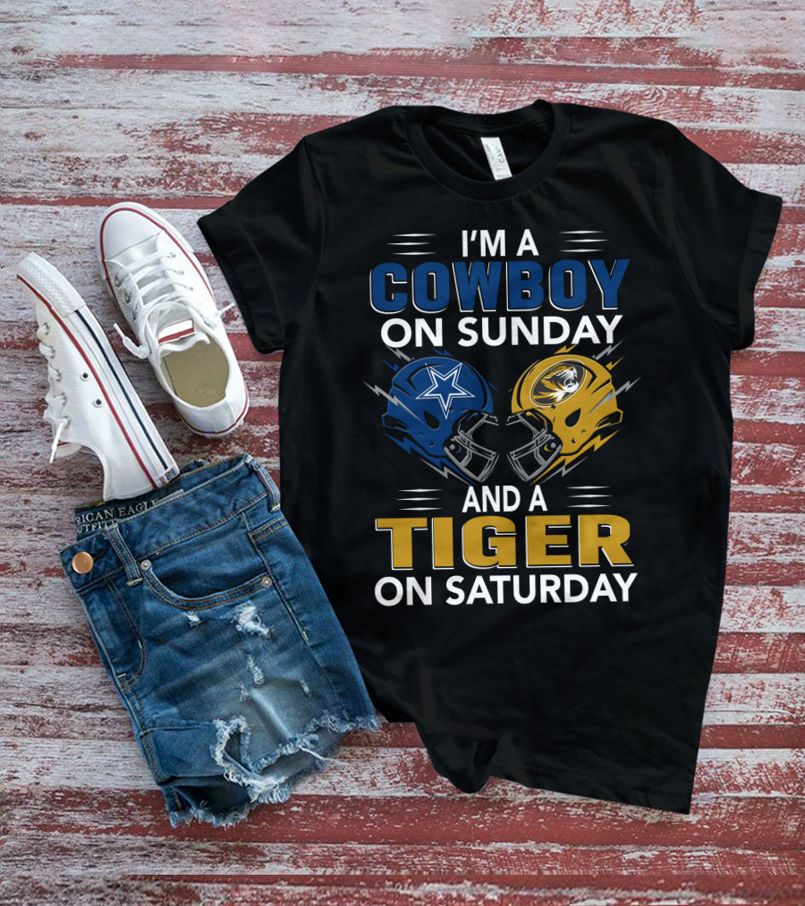 I'm A Cowboy On Sunday And A Tiger On Saturday T-Shirt