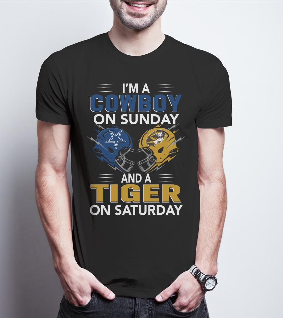 I'm A Cowboy On Sunday And A Tiger On Saturday T-Shirt
