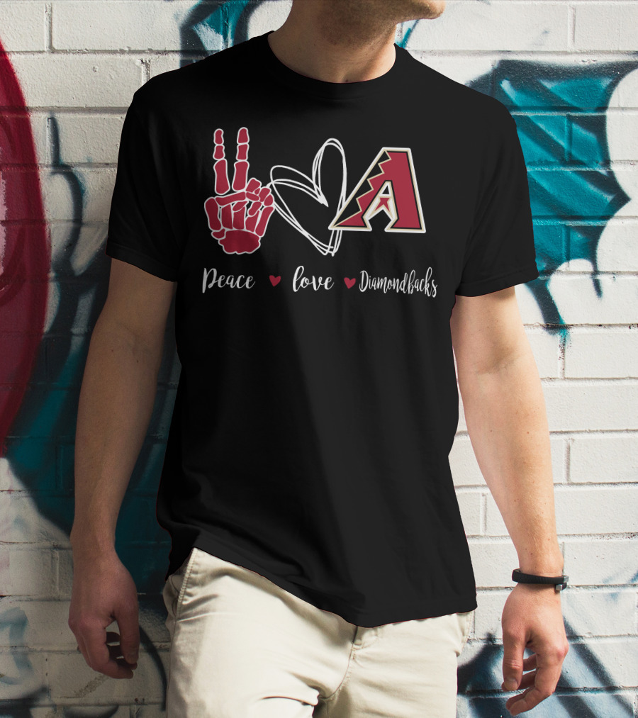 Peace Love Arizona Diamondbacks T-Shirt